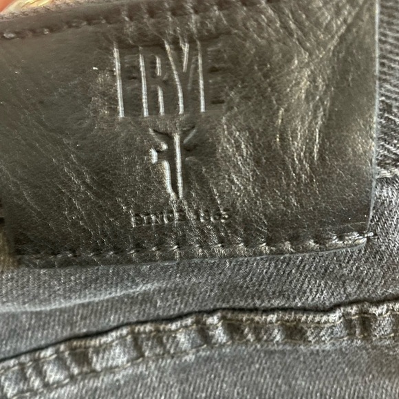 Frye Black Skinny Jeans Size 29 Cotton Blend Westerncore gothcore dark academia - Picture 3 of 7